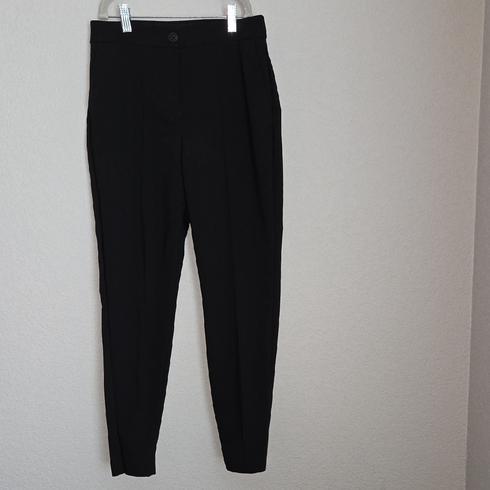 Express Black Fitted Tapered Dress Pants